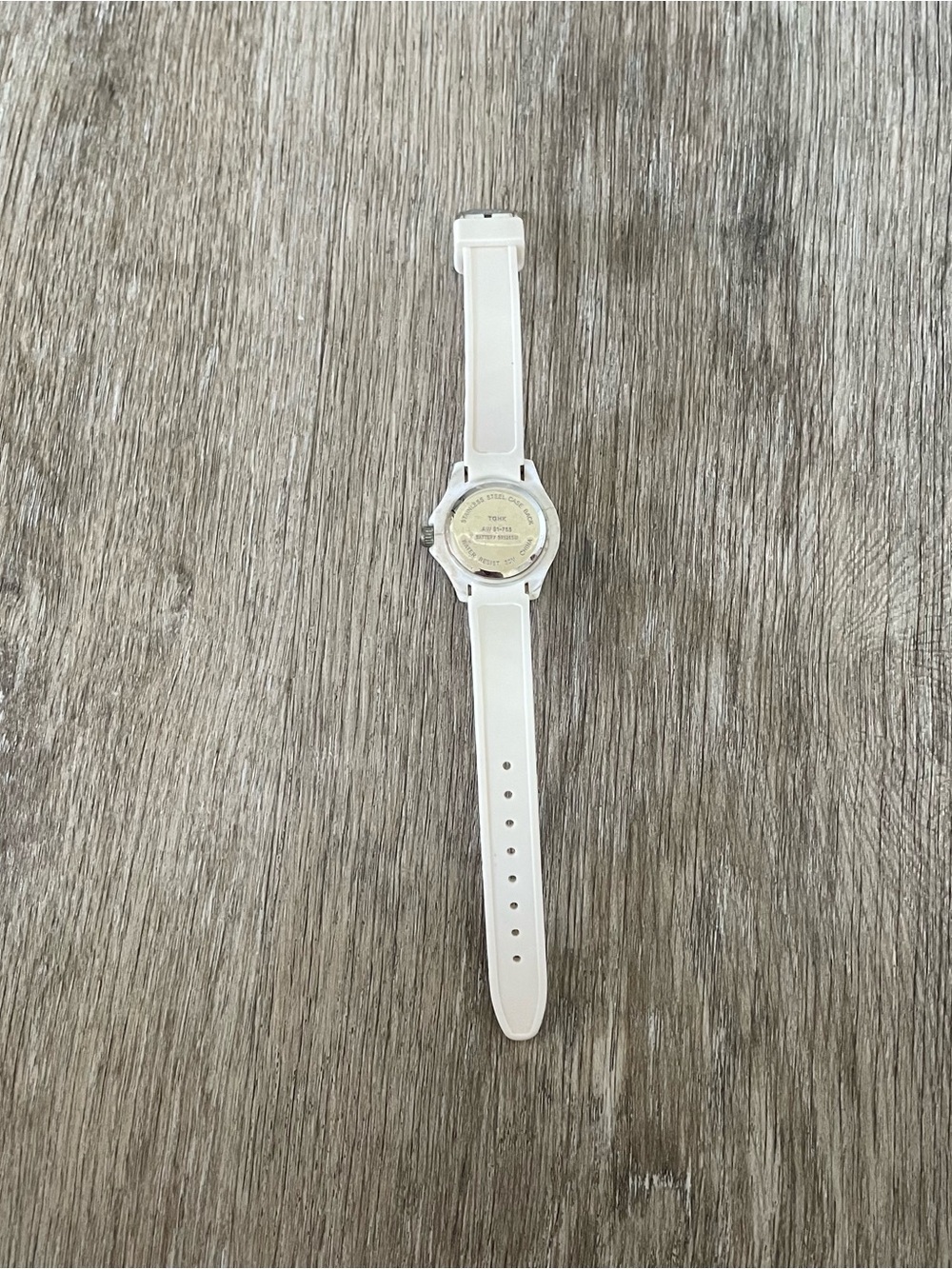 Women’s White Sport Watch Stainless Steel Case Pink & Silver Accents - Picture 5 of 8